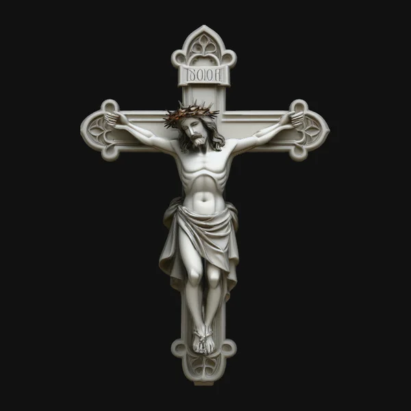 Crown of Thorns Crucifix Pendant Design 2