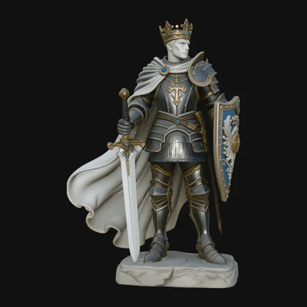 Crowned Knight King Statue Design 3