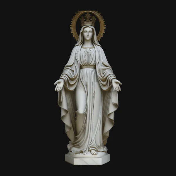 Crowned Madonna Statue Design 1