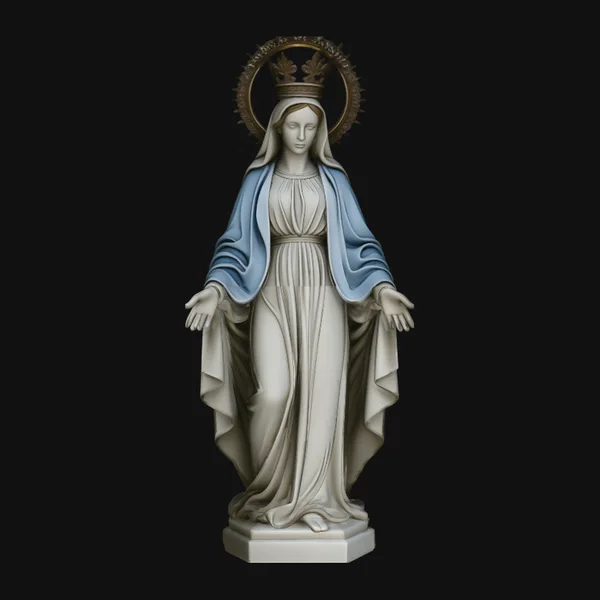 Crowned Madonna Statue Design 3