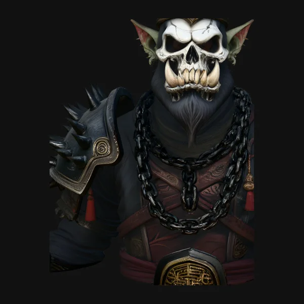 Crowned Skull Warlord Bust Statue Design 1