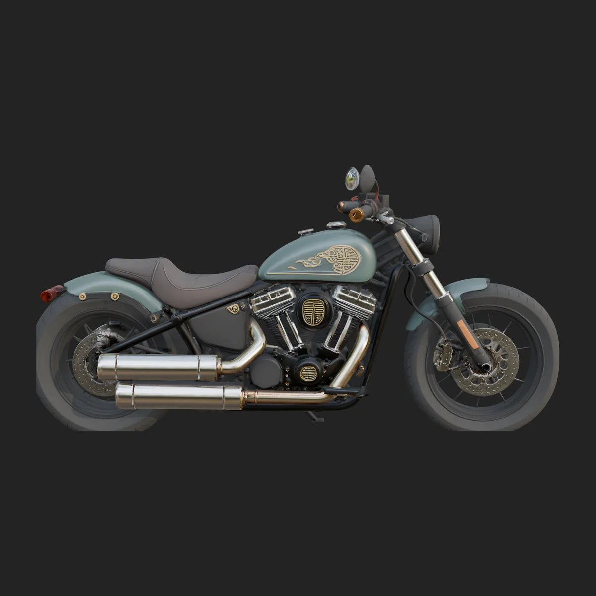 Cruiser Motorcycle Model Design 13