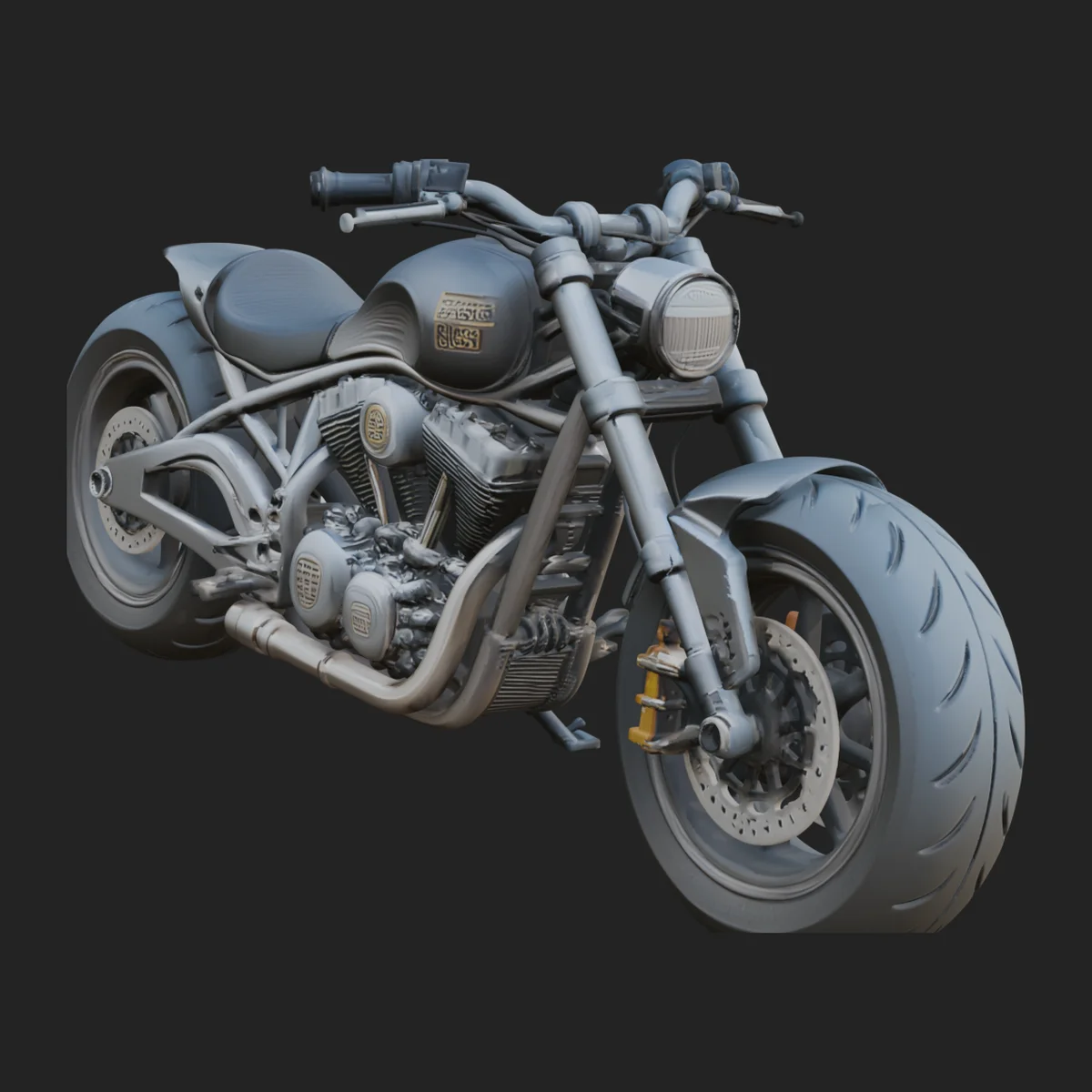 Cruiser Motorcycle Model Design 4