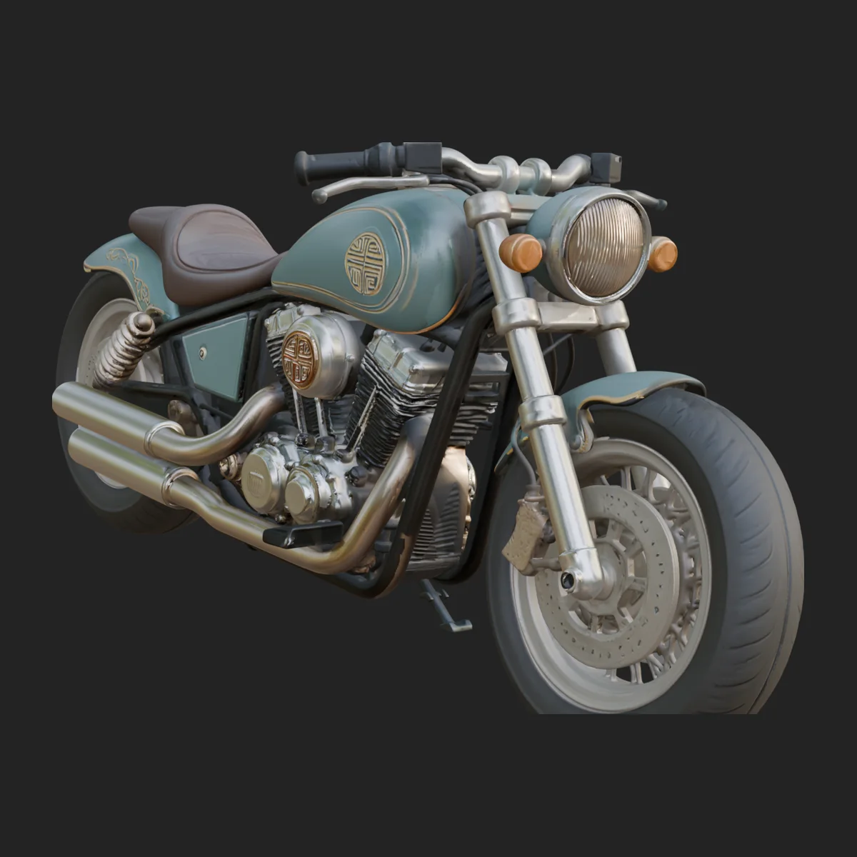 Cruiser Motorcycle Model Design 6