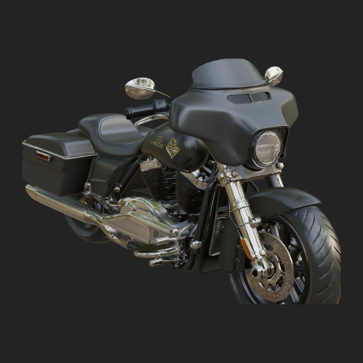 Cruiser Motorcycle Model Design 8