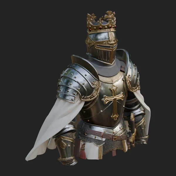 Crusader Knight Bust Statue Design 1