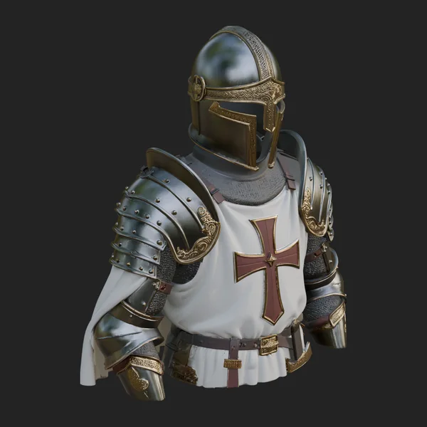 Crusader Knight Bust Statue Design 6