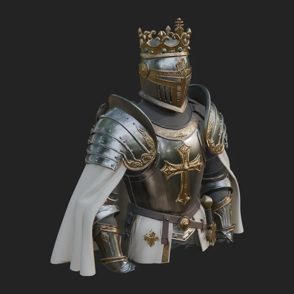 Crusader Knight Bust Statue Design 7