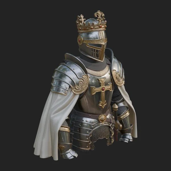 Crusader Knight Bust Statue Design 9