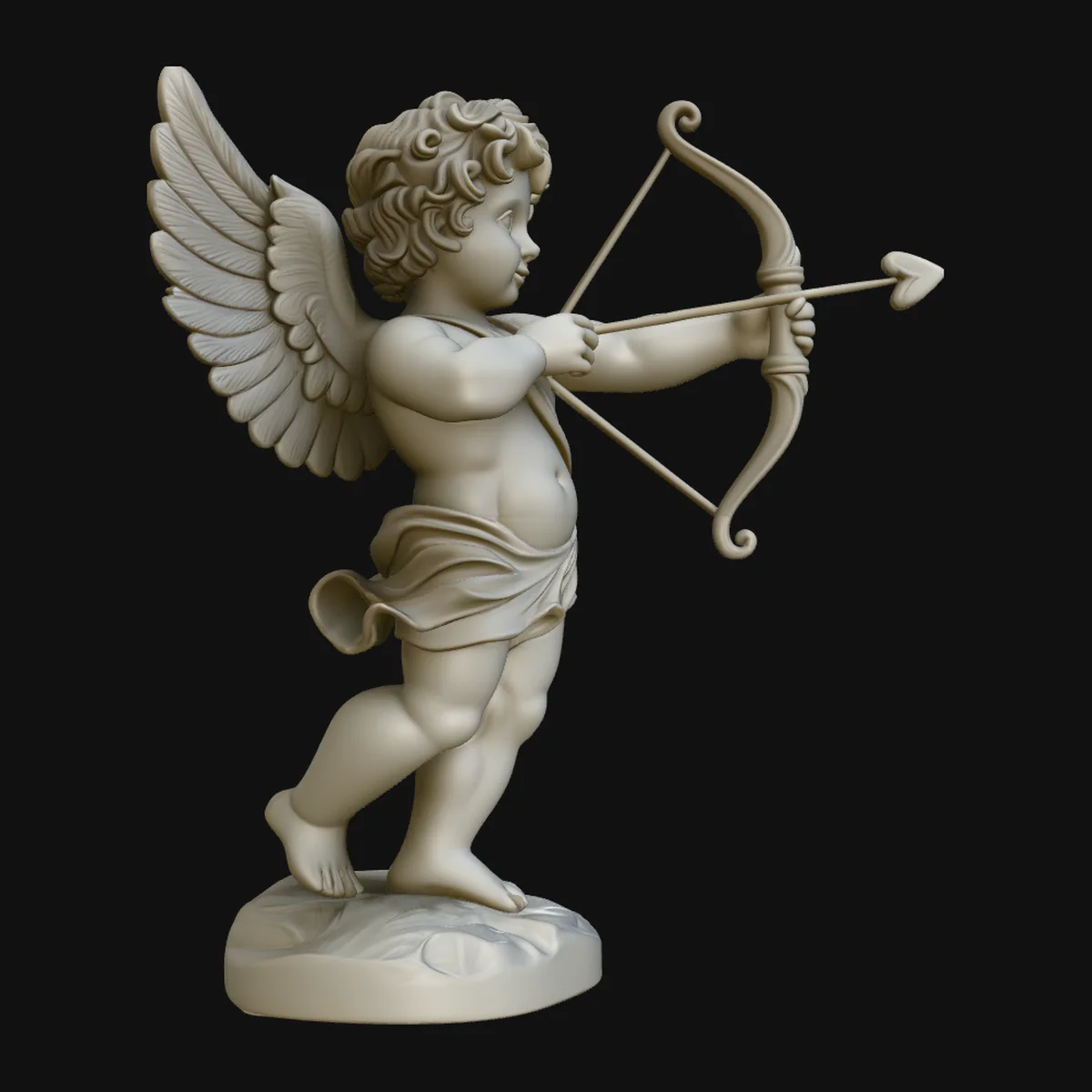 Cupid with Bow Statue Design 3