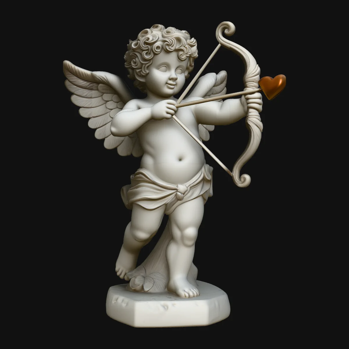Cupid with Bow Statue Design 4