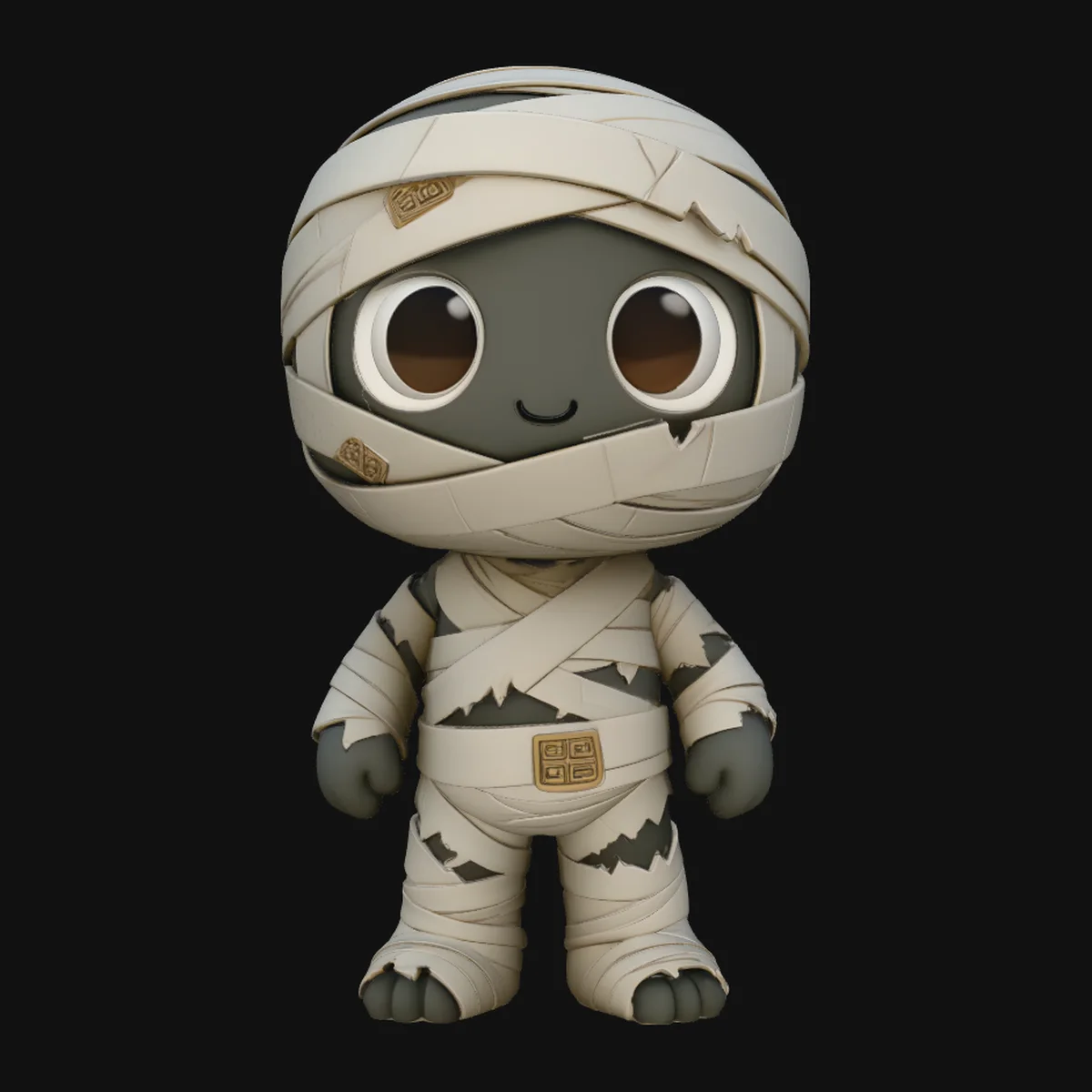 Cute Chibi Mummy Statue Design 1