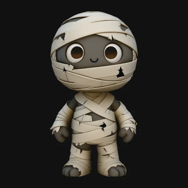 Cute Chibi Mummy Statue Design 2