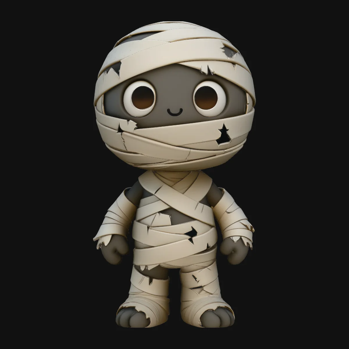 Cute Chibi Mummy Statue Design 2