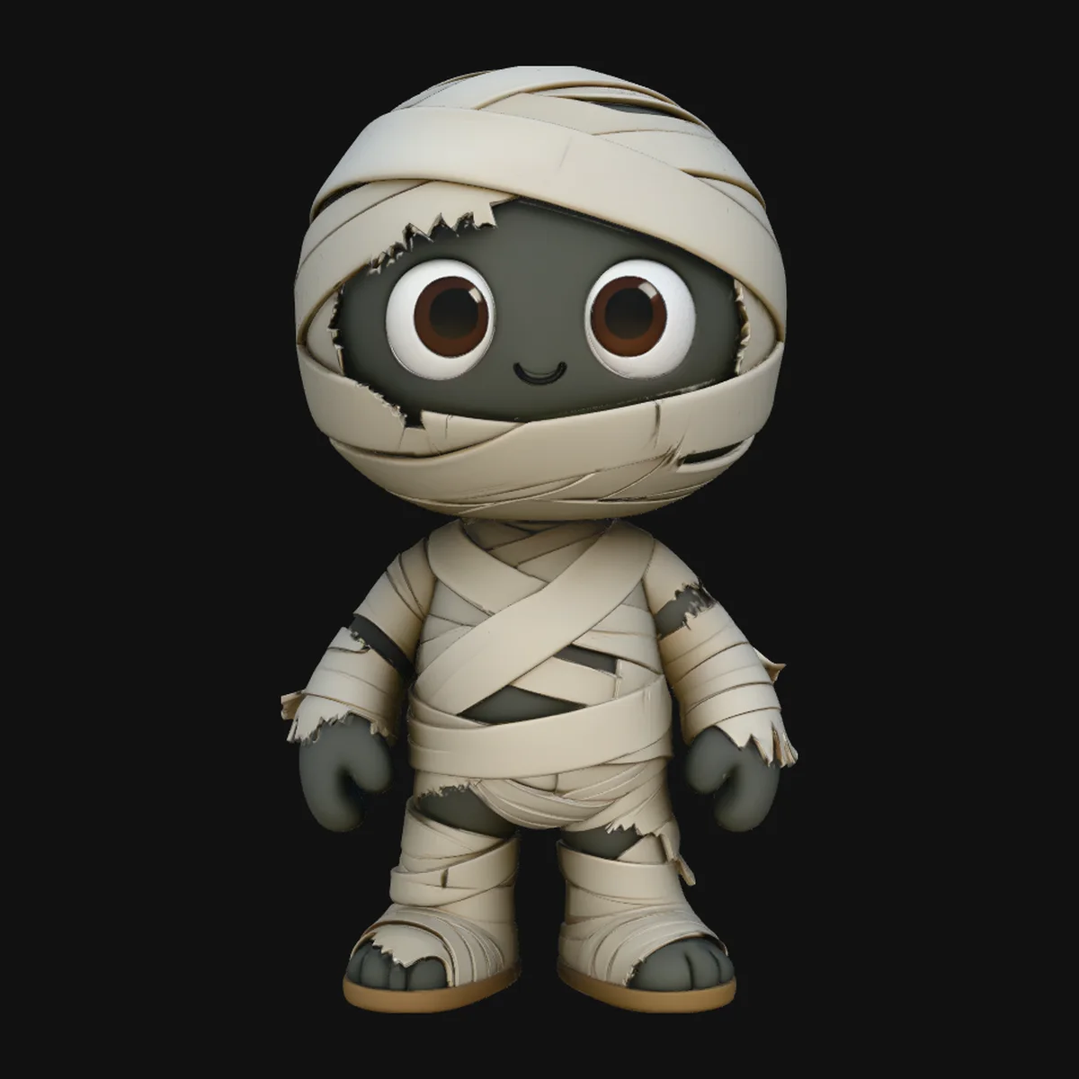 Cute Chibi Mummy Statue Design 4