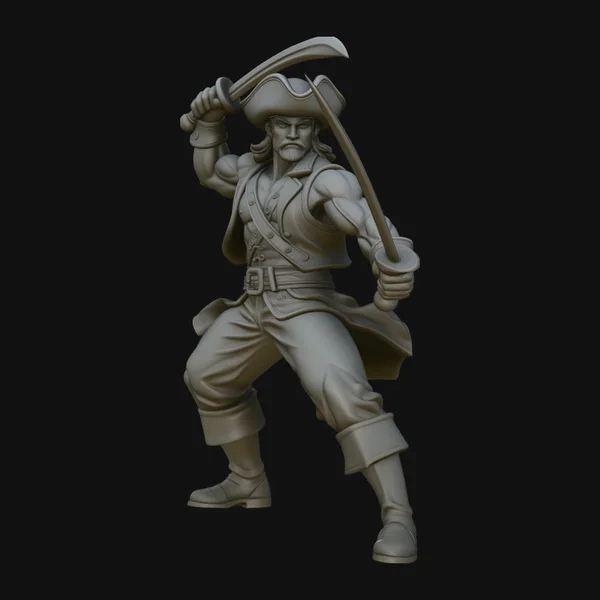Cutlass Pirate Captain Statue Design 1
