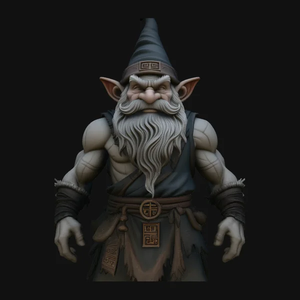 Dark Forest Gnome Statue Design 2