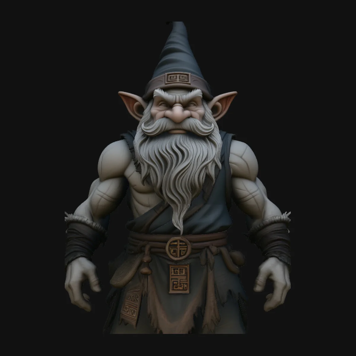 Dark Forest Gnome Statue Design 2