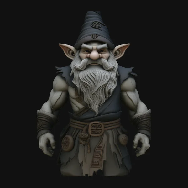Dark Forest Gnome Statue Design 3