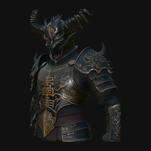 Demon Knight Armor Bust Statue Design 2
