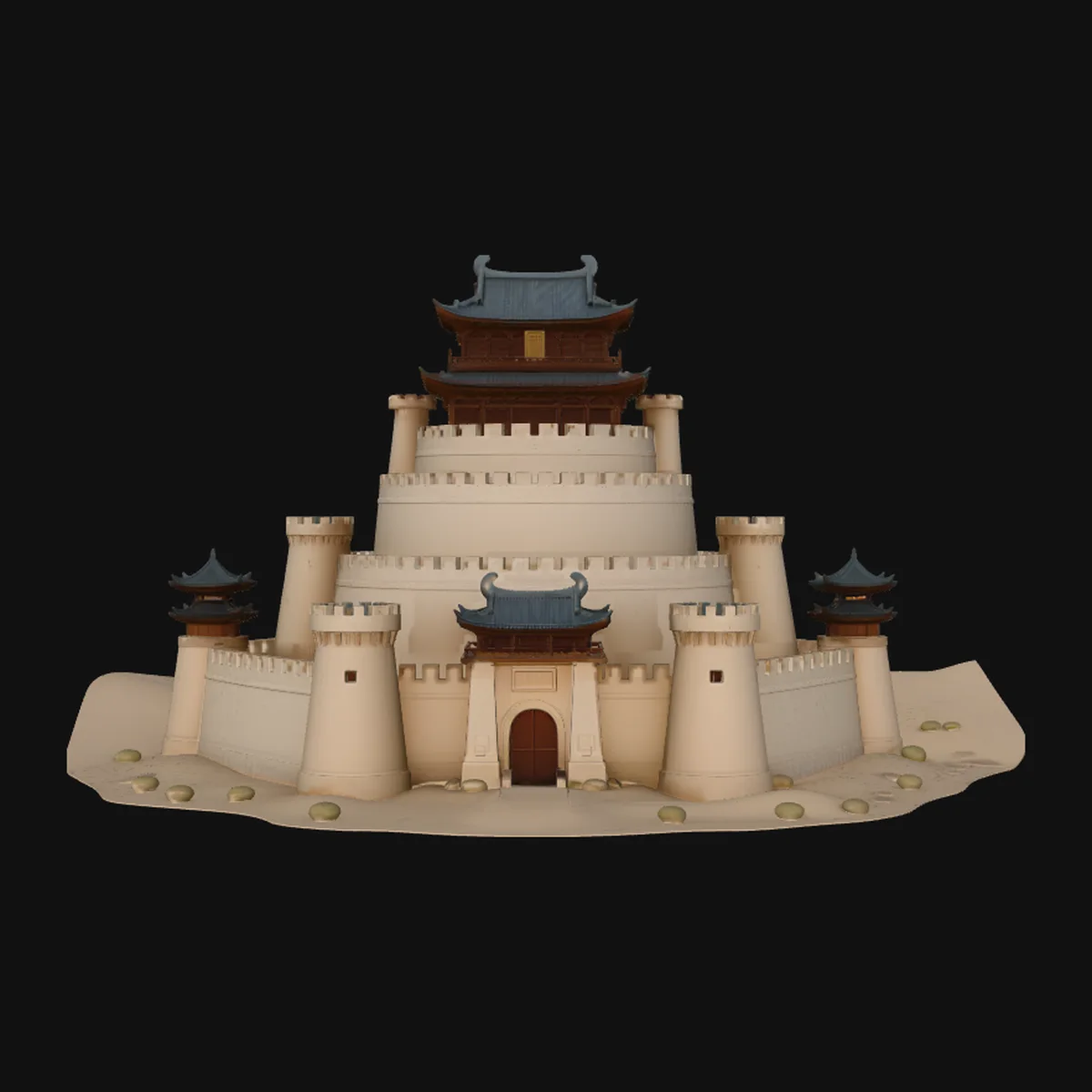 Desert Sand Castle Model Design 1