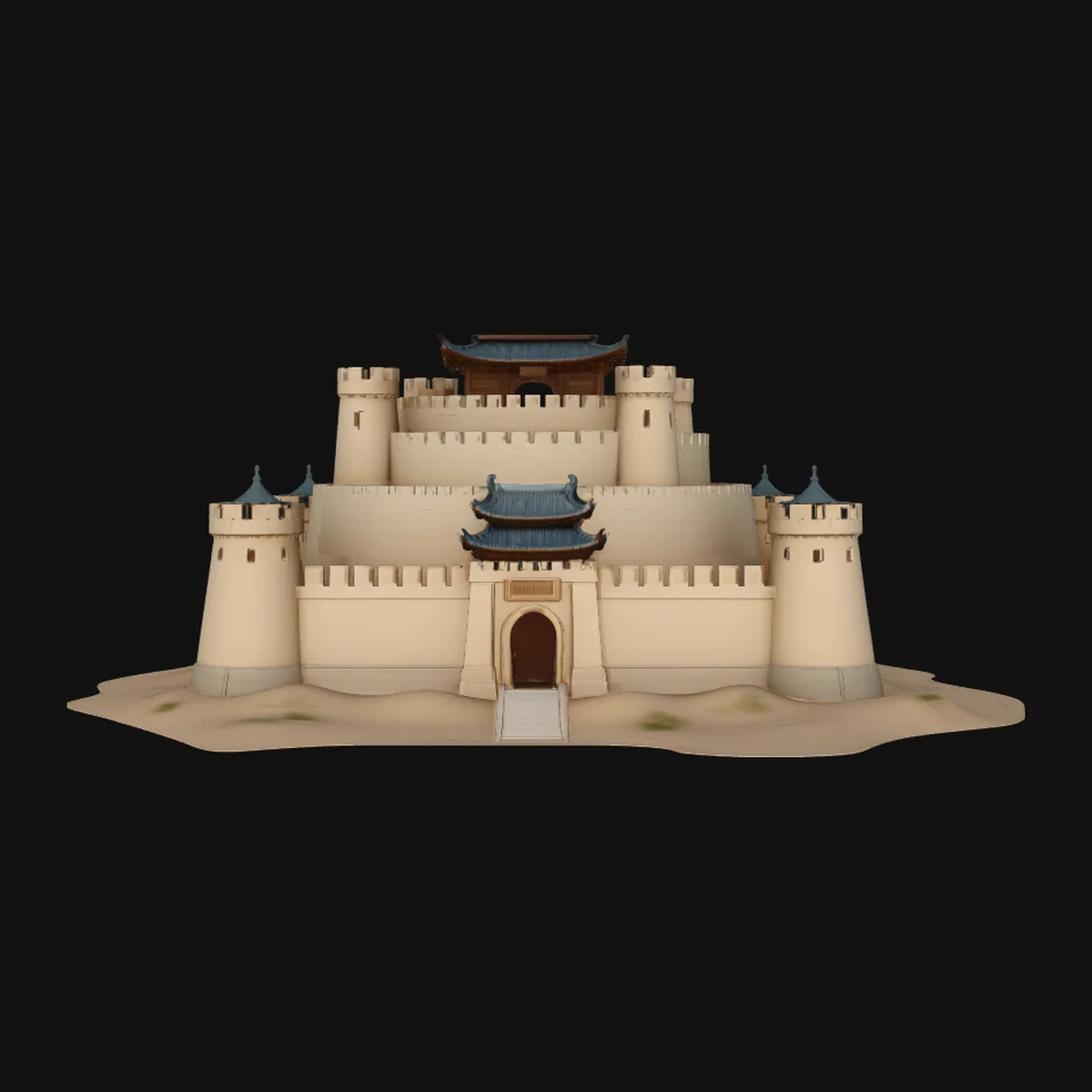 Desert Sand Castle Model Design 2