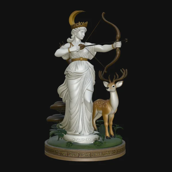Diana the Huntress Statue Design 2