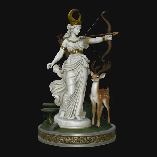 Diana the Huntress Statue Design 3