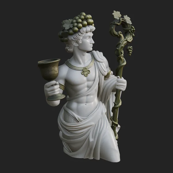 Dionysus with Wine Cup Statue Design 4