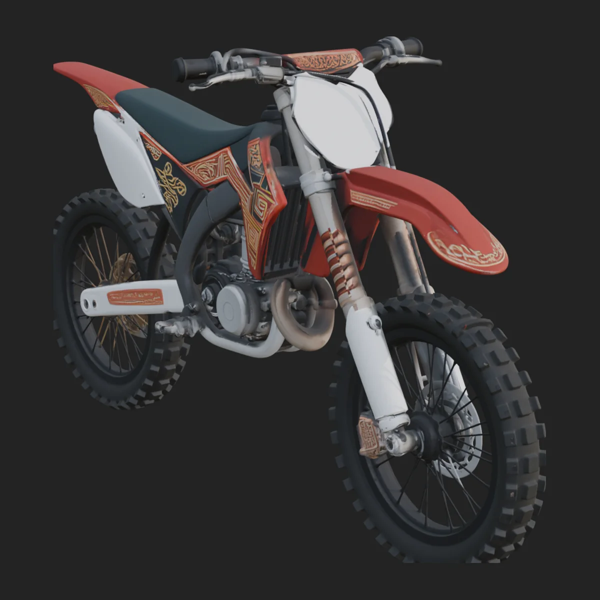 Dirt Bike Motorcycle Model Design 10