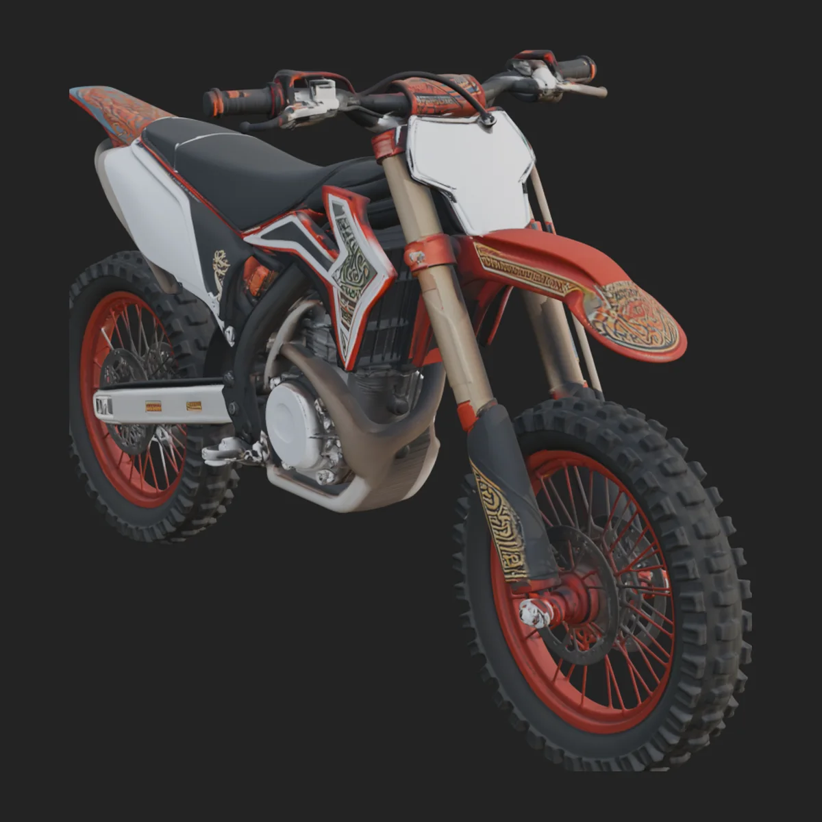 Dirt Bike Motorcycle Model Design 2