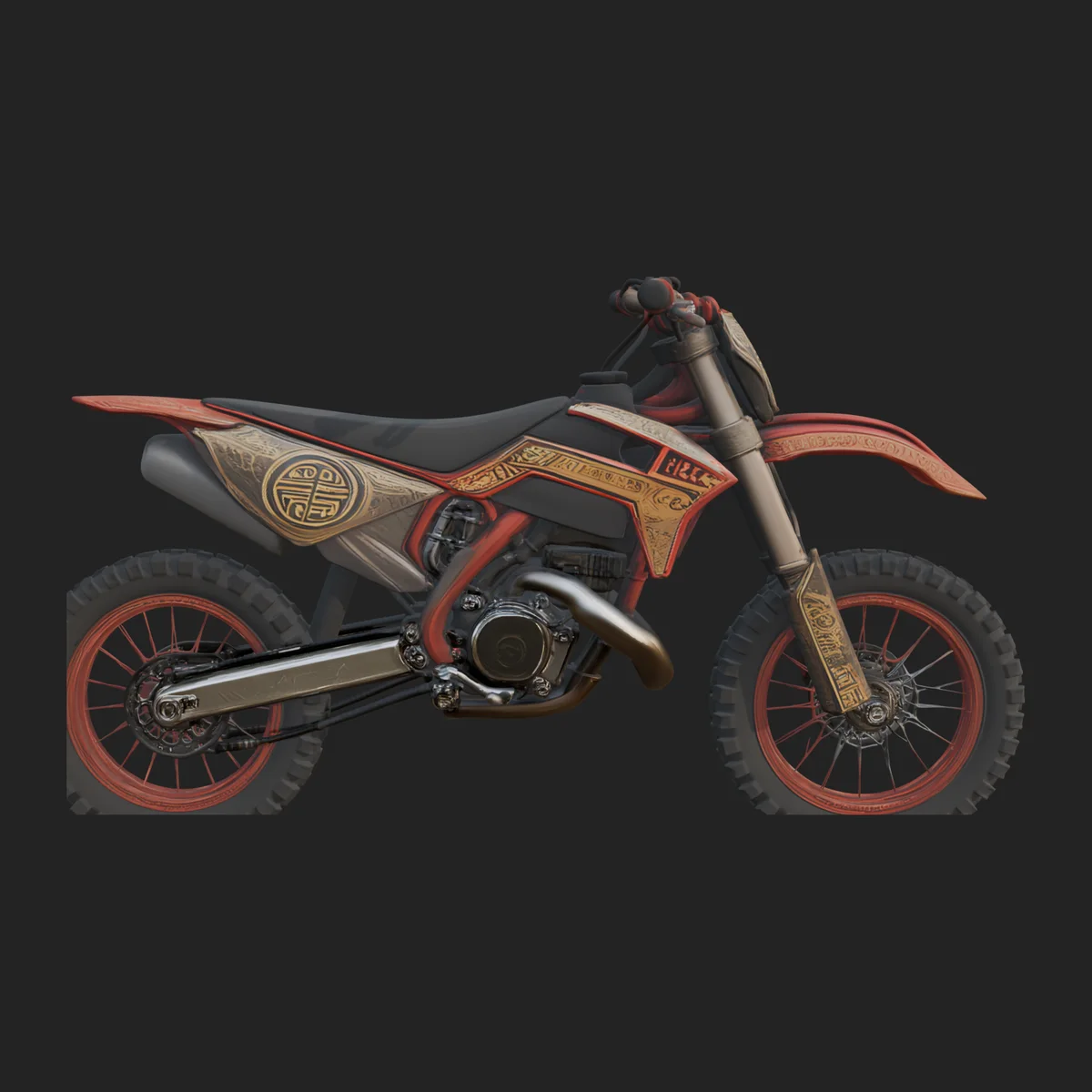 Dirt Bike Motorcycle Model Design 4