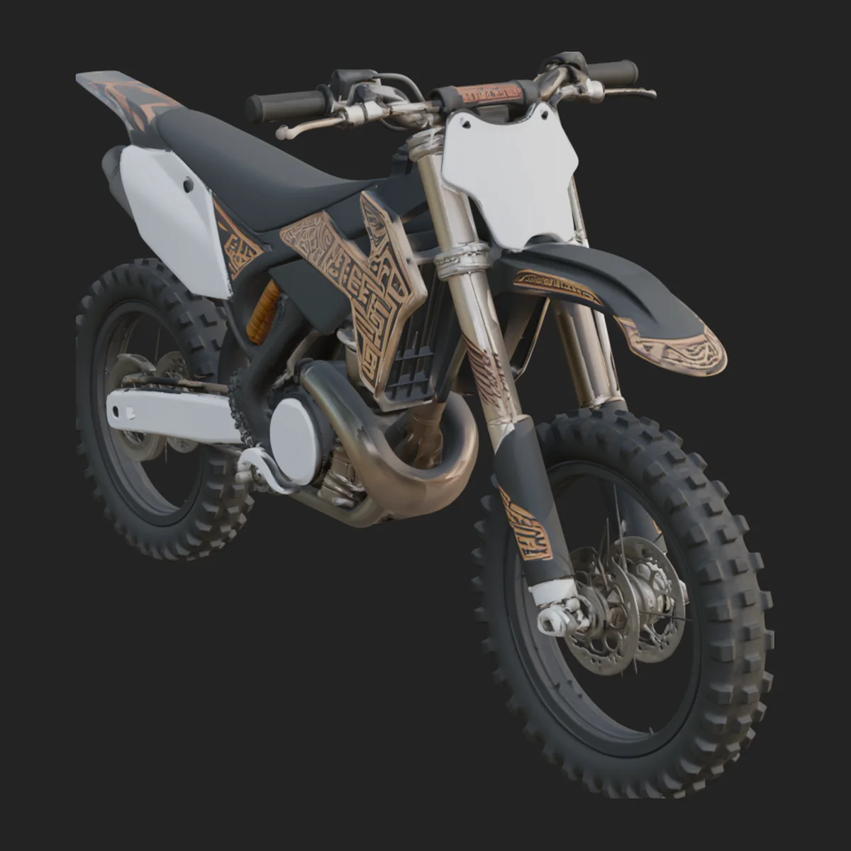 Dirt Bike Motorcycle Model Design 7