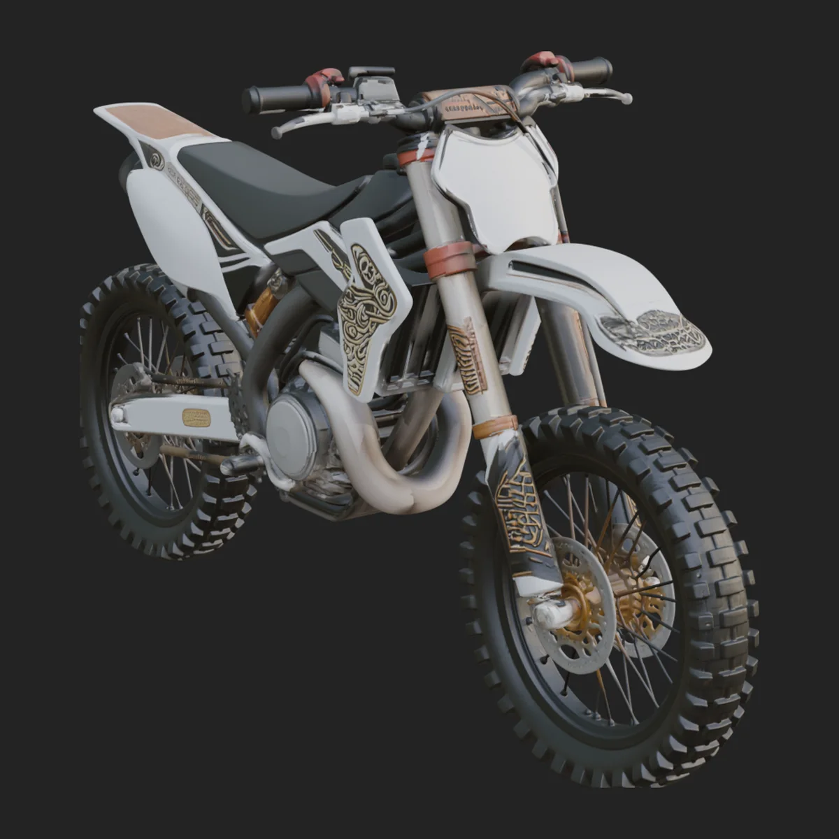 Dirt Bike Motorcycle Model Design 8