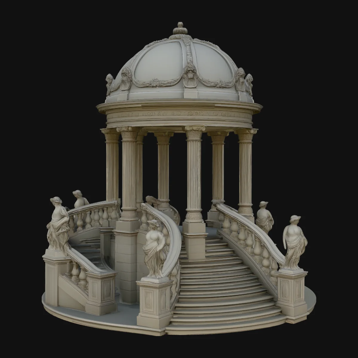 Domed Rotunda Staircase Model Design 1