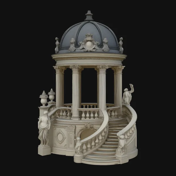 Domed Rotunda Staircase Model Design 2