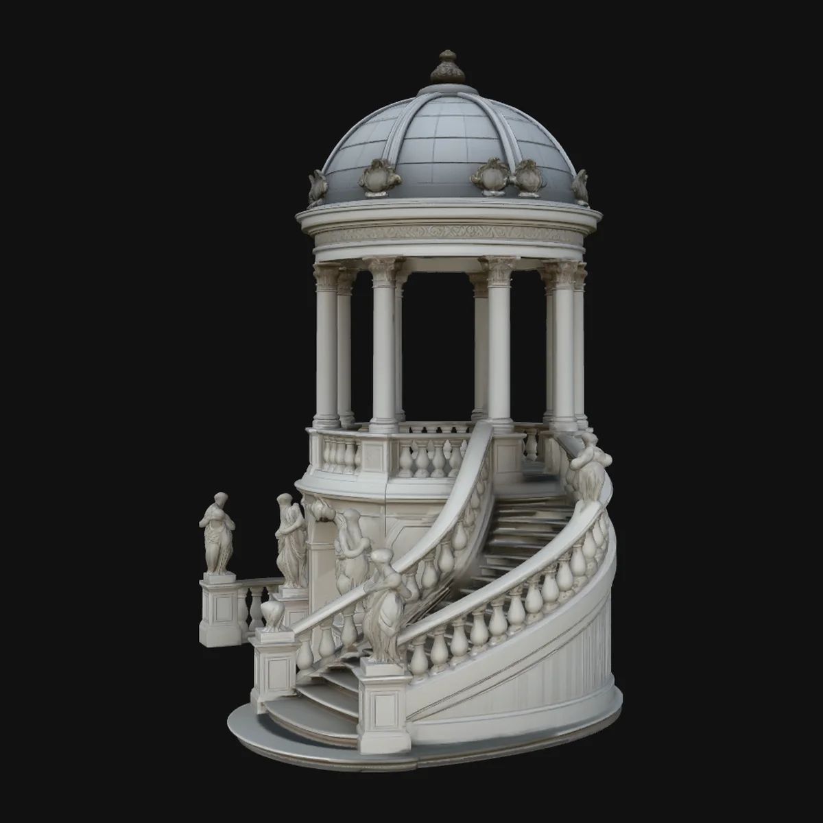 Domed Rotunda Staircase Model Design 4