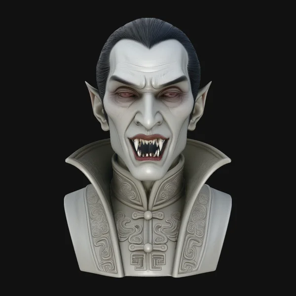 Dracula Vampire Bust Statue Design 1