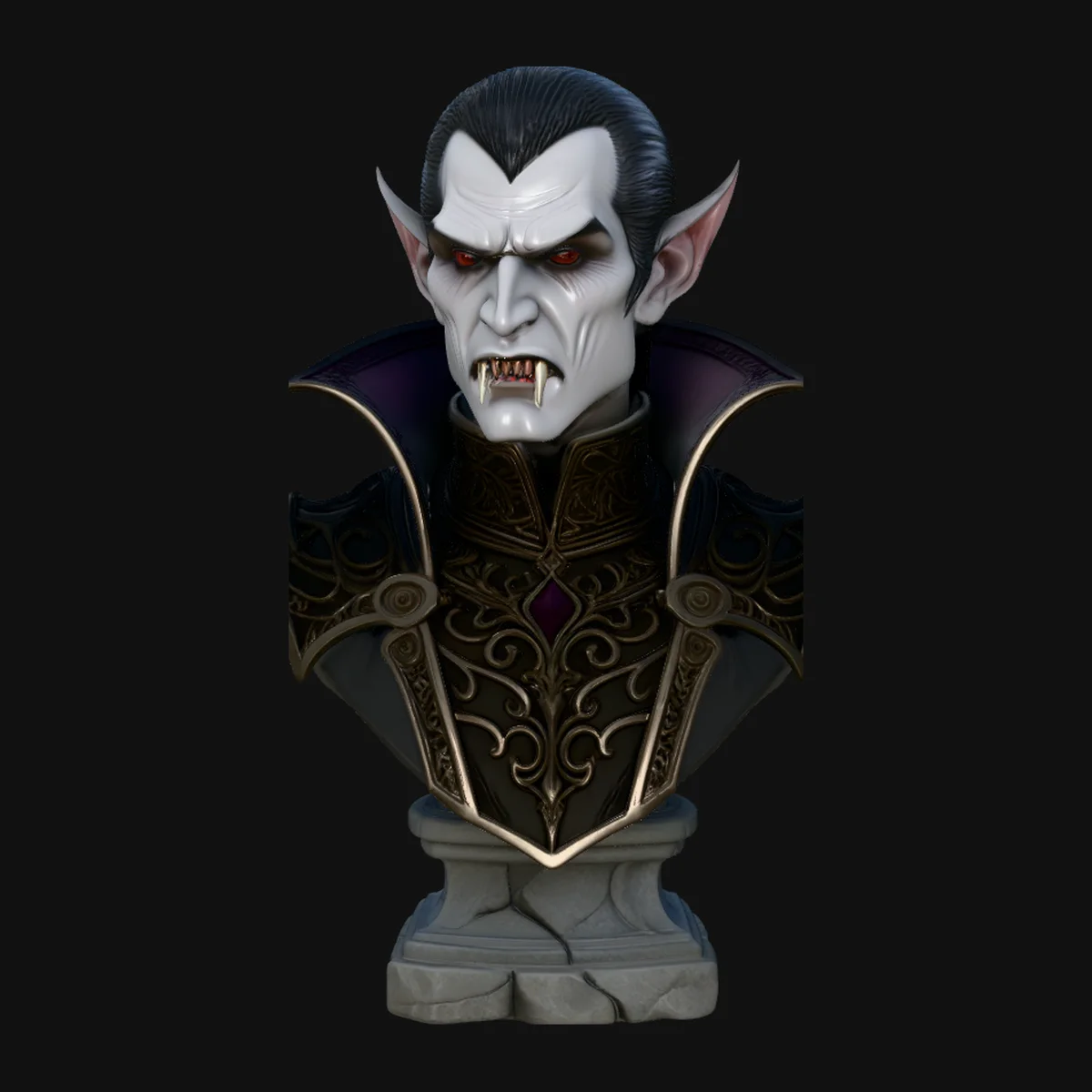 Dracula Vampire Bust Statue Design 12