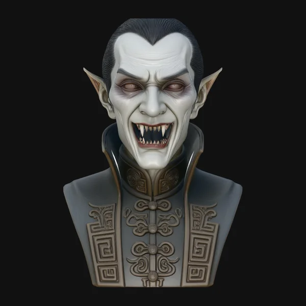 Dracula Vampire Bust Statue Design 2