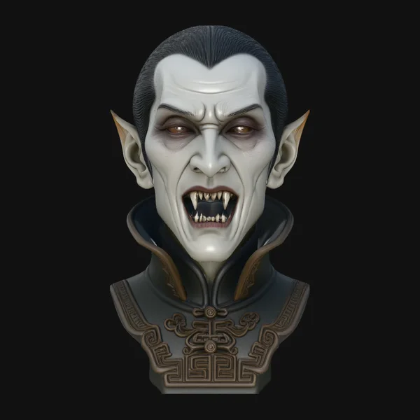 Dracula Vampire Bust Statue Design 3