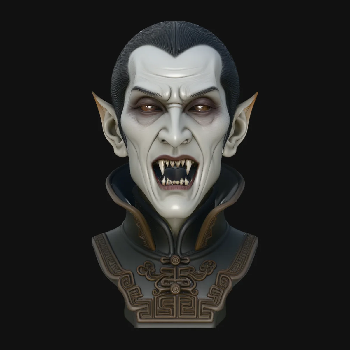 Dracula Vampire Bust Statue Design 3