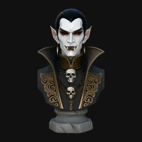 Dracula Vampire Bust Statue Design 5