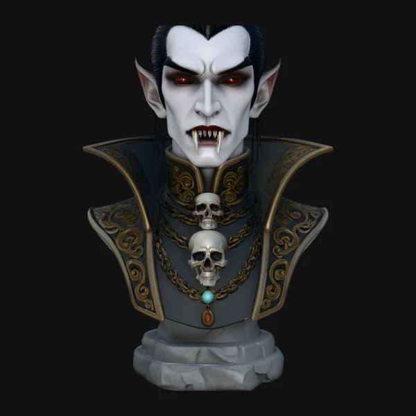 Dracula Vampire Bust Statue Design 6