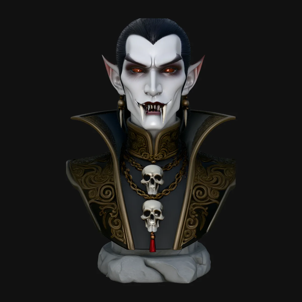 Dracula Vampire Bust Statue Design 7