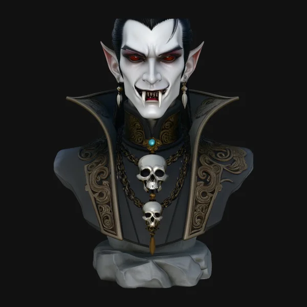 Dracula Vampire Bust Statue Design 8