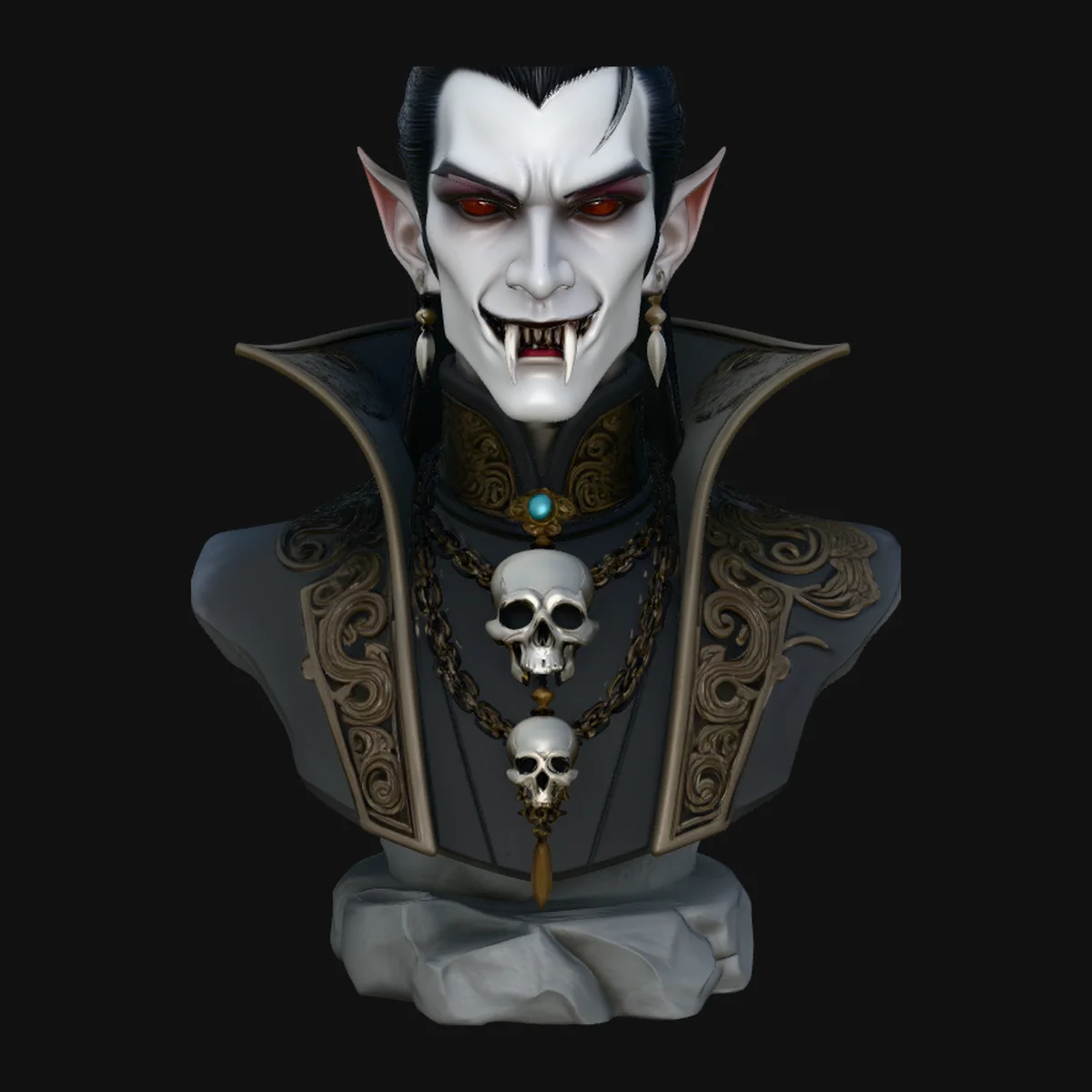 Dracula Vampire Bust Statue Design 8