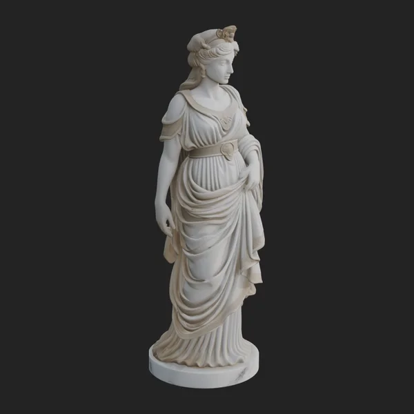 Draped Greek Maiden Statue Design 2