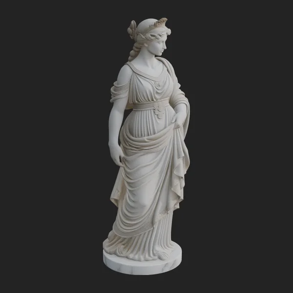 Draped Greek Maiden Statue Design 3