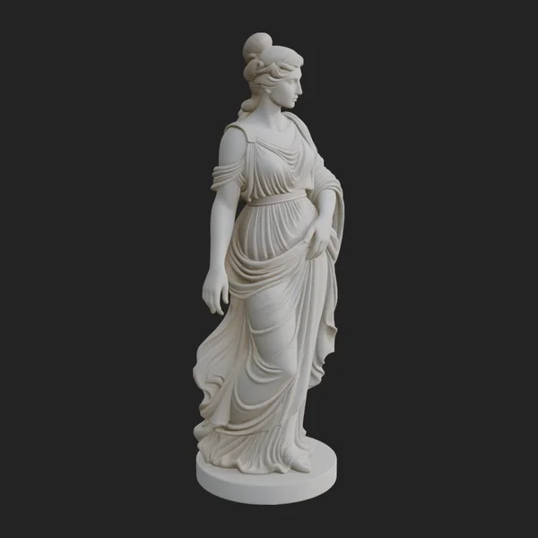 Draped Greek Maiden Statue Design 4
